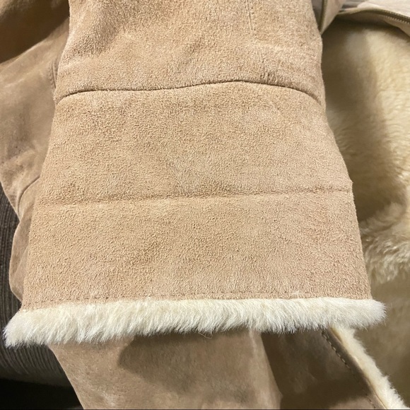 St John’s Bay Leather Winter Coat with hood Sherpa Lining - Picture 8 of 15